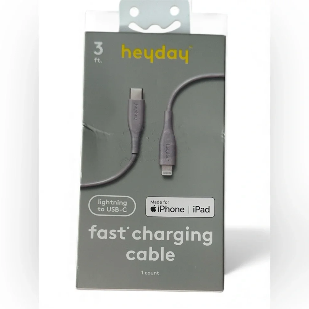Heyday Purple Fast Charging Cable for iPhone and iPad